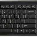 Amazon Basics 2.4GHz Wireless Keyboard and Mouse Combo Set, Quiet and Compact US Layout, Plug and Play, Unifying USB Receiver, Black
