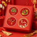 KYMY 2026 Vietnamese New Year Stickers, 180pcs Tt Vit NAM Spring Festival Paper Decals, Lunar New Year Zodiac Horse Round Labels for Party Favors Bottle Laptop Envelope Decorations