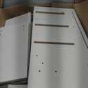 KEIKI Makeup Vanity Desk with Sliding Mirror and Lights, Small Vanity Table with 4 Drawers, Power Outlets, Hair Dryer Holder, Bedroom Dressing Table with Cushioned Stool & Shelves for Girl, White (29.2 inches)