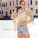 2 x Women Sheer Poncho Shrug