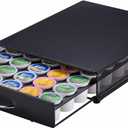 ZCDCP K Cup Holder Drawer, Coffee Pod Holder for K Cup Organizer, Keurig Coffee Pods Holder Capsule with 35 Pods, K Cup Coffee Holder Black