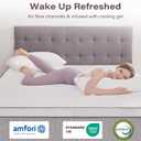 SOOSLEEPY 3 Inch Memory Foam Mattress Topper Queen Size with Removable Soft Cover Ventilated Breathable Cooling Mattress Pad Portable Bed Topper for Back Pain, CertiPUR-US Certified