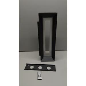 Solar Outdoor Wall Light, 20.5" Exterior Lighting Fixture Waterproof Modern Garage Sconce, 1 Pack Black Grey Porch Lamp for House Outside, Large Patio Front Door Wall Mount 3000K LED Lantern