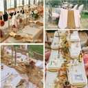 12 Pack Cheesecloth Table Runner 35x72 Inch Boho Gauze Table Runner Rustic Cheese Cloth Long Table Runner Romantic Table Runner for Wedding Bridal Shower Birthday Party Table Decor (Nude)