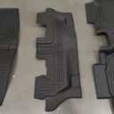 Floor Liner Set - Front and Rear - Compatible with Toyota Tundra 2014, 2015, 2016, 2017, 2018 2019 CrewMax Cab - Rubber Deep Dish Floor Mat Set