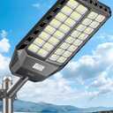 Deepn 8000W Ultra Large Solar Street Light, IP67 Solar Parking Lot Lights, High Lumens Solar Powered Street Light Dusk to Dawn Outdoor Lighting Motion Sensor and Remote Control