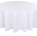 Kesfey 3 Packs Round Tablecloth 70 Inches White Polyester Table Cloths Stain and Wrinkle Resistant Tablecloths for Round Tables Washable Circle Fabric Tablecovers for Wedding Camping Banquet Parties
