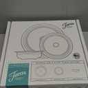 Fiesta Classic Rim 3-Piece Dinnerware Set  Durable Ceramic, Lead-Safe, Dishwasher/Microwave/Oven Safe  Made in USA Dinnerware - Turquoise