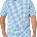 2 x Amazon Essentials Men's Slim-Fit Short-Sleeve Poplin Shirt (Blue, L)