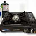 Dual Fuel Propane or Butane Portable Stove | 12,000 BTUs | Camping Stove | Outdoor Cooking and Emergency Kit | Propane Hose and Carrying Case Included