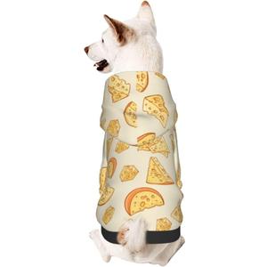 Yellow Cheese Pattern Dog Hoodies Pet Costume Clothes Winter Hoodies Sweaters for Small Dogs Medium (Black)