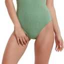 Womens Dusk Green Floral Underwire Balconette One Piece Swimsuit with Adjustable Straps Swim Essential (Medium)