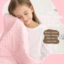 Alomidds Weighted Blanket Kids 3lb 36"x48", Minky Dots Small Weighted Blanket Cooling, Comfort Breathable Soft Throw Heavy Blanket for Sleeping, Pink Unicorn