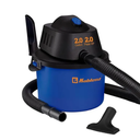 Koblenz WD-2L Portable Wet Dry Vacuum, 2-Gallon 2 PHP Suction Plus Blower Vacuum Cleaner for Liquids, Dust, Pet Hairs, 10' Reach, Ideal for Home, Car, Garage, Shop, Accessories Included, Blue/Black
