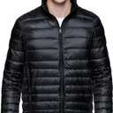 Camii Mia Mens Puffer Jacket Packable Down Jacket Lightweight Water Resistant Coats Puffer Jacket Men (X-Large, Black)