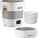 portable washing machine 15L small washer portable for underwear Delicate Cloths and light laundry Idel for Apartment Dorms Hotel and Camping