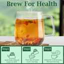 Organic Dandelion Root Tea, 7 Herbal Ingredients Natural with Goji Berries, Chrysanthemum, Dandelion, Cassia Seeds, Orange Peel, Gardenia and Licorice Tea Bag for Kidneys & Liver Health, 15 Bags