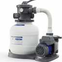 AQUASTRONG Sand Filter Pump for Above Ground Pool with Timer, 1/2 HP Pool Pump Max 2500 GPH for Pools up to 9000GAL, 12in Pool Sand Filter with 6-Way Valve, Improved Circulation for Crystal-Clear Pool