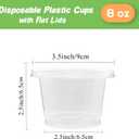 Qyyiguf 100 Pack 8 OZ Disposable Plastic Cups with Flat Lids,Clear Dessert Cups Plastic Containers,Mini Plastic Containers for Drink,Yogurt,Parfaits,Soups,Snacks,Salad,Fruit