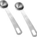 Measuring Spoons, 2 Pcs Stainless Steel Tablespoon 3.75ML / 3/4 TSP, Small Metal Teaspoons for Measuring Dry and Liquid Ingredients