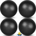 Leyndo 4 Pcs 26 Inch Yoga Exercise Ball Pilates Pregnancy Birthing Fitness Ball with Quick Pump Anti Burst for Improved Posture, Balance, Yoga, Pilates, Training
