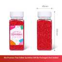 Red Sugar Sprinkles for Cake Decorating, 4.02oz Red Cake Sprinkles Edible for Cupcake Toppers Baking Cookies Ice Cream Chocolate Birthday Party Decorations (EXP 12/19/26)