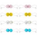 Jamntower 4 Pairs Non Piercing Faux Body Jewelry Adjustable Silicone Noose Rings for Women