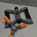 Joeys Sprinkler for Yard, Rotating Garden Sprinkler for Large Area Coverage, Lawn and Yard Sprinklers (Orange) (Gray)