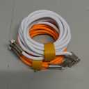 USB C to USB C Cable10ft, 240W 2-Pack USB 2.0, Type C Charger Cable Fast Charge for iPhone 16/ 16Pro/ 16Plus/ 16ProMax, MacBook Air, iPad Pro, Pixel, Samsung Galaxy S23/ S24-Orange +White