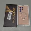 Designed for Samsung Galaxy S23 Ultra Case 6.8'' with Magnetic Ring Stand[Compatible with Mag-Safe][Military-Grade Protection]Slim Liquid Silicone S23 Ultra Phone Case for Men Wowen,Pink 2579