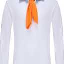 Adult Halloween Costume Tops Men's Cotton Summer Autumn Cosplay Long Sleeve Shirt (XX-Large, White)