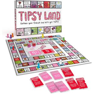 TIPSYLAND Original Edition | Official Product | Hilarious Adult Board Game | Group Game for Game Nights, Parties and More | Fun Challenges, Dares & Mini-Competitions | 3-8 Players