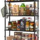 Slim Rolling Storage Cart with Wheels, Metal 6 Tier Mobile Shelving Unit Organizer Kitchen Utility Cart for Office Bathroom Kitchen Laundry Room Narrow Places (6inches)