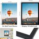 JCJMY 20x27 Picture Frame Black for Puzzles Poster Photo Picture, Horizontal and Vertical Formats for Wall Hanging, 20 x 27 Wall Gallery Poster Photo Puzzles Frame for 20 by 27 Photos Posters,Black