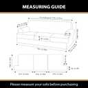 4 Piece T Cushion Sofa Slipcovers Stretch Couch Slip Cover for 3 Cushion Couch Sofa, Machine Washable for Living Room (Island Fossi, 3 Cushions)