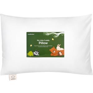 KeaBabies Toddler Pillow with Pillowcase - 13x18 My Little Cuddly Kids Travel Pillows for Sleeping, Nap, Viscose from Bamboo Nursery Pillowcase, Soft & Breathable, Toddler 2-5 Years Old (Soft White)