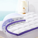 Dual Layer 4 Inch Memory Foam Mattress Topper Queen - 2 Inch Gel Memory Foam and 2 Inch Pillow Top Mattress Pad, 7-Zone Egg Crate Mattress Topper