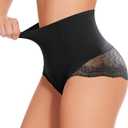 Tummy Control Underwear for Women Shapewear Panties Seamless Slimming Body Shaper Underwear (Medium, Black)