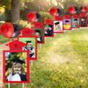 13 Pcs K-12 Graduation Photo Yard Signs with Stakes, Class of 2026 Outdoor Graduation Decoration Party Decor, Supports Photos up to 8 X10, Kindergarten Through Senior School Grade(Red)
