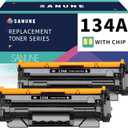 134A W1340A (with Chip) Black Toner Cartridge Replacement for HP 134A 134X W1340A W1340X Ink Cartridges for HP M209dw M234dw M234sdw M234sdn Printer Toner Ink (2-Pack)