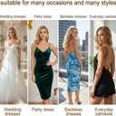 2 Pairs Strapless Sticky Bra with 1Silicone Nipple Covers and 5 Pairs Non-Woven Nipple Covers, Adhesive Bra Push up, Adhesive Strapless Bras, for Backless Dresses Black, Nude