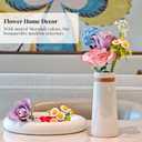 Morandi-Inspired Flowers Bouquet Set for Adults Women, Botanical Collection Flower Building Blocks for Home Decor, Artificial Flowers for Mothers Day Birthday Gifts, 408PCS (NO VASE)