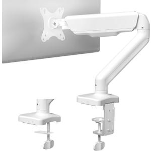 VIVO Single 17 to 32 inch Monitor Height Adjustable Counterbalance Mechanical Arm Desk Stand, Classic, Universal VESA Mount, White, STAND-V001OW