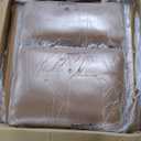 COLAMY Push Back Recliner Chair, Upholstered Leather Recliner with Footrest 118-150 Degree Adjustable, Comfy Modern Wingback Recliner for Living Room, Bedroom, Small Spaces, Camel