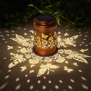 Solar Lanterns Outdoor Waterproof Garden Decor, Metal LED Garden Light Birthday Gifts for Women mom Christmas Gifts for Yard, Patio, Lawn, Tabletop, Pathway, Landscape,Walkway, Terrace(Butterfly)