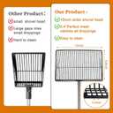 15" Extra Large Chicken Coop Scooper  Heavy Duty Stainless Steel Adjustable Handle (24"-76") Chicken Poop Rake, 5 in 1 Dual-Use Sifting Shovel for Chicken Poop & Litter Cleaning Tool