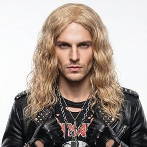 STfantasy Mens Wig Long Wavy Mid Length Synthetic Hair for Male Cosplay Winter Soldier Costume (Blonde)
