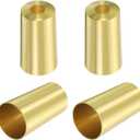 uxcell 4Pcs Metal Furniture Feet Cover, 1 x 2 Inch Conical Gold Table Foot Cap Increase Height Furniture Pads Leg Cover Protector for Chair, Table, Sofa