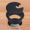 2 x 15 Pack 1.5 Inch Desk Cable Hole Cover Grommet - Plastic Wire Cord, Black