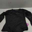 Avidlove Lace Long Sleeve Bodysuit for Women Crew Neck Body Suits Slimming Going Out Concert Tops Fall Outfits (Small, Black)